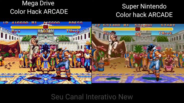 Comparação 2021 Super Street Fighter 2 Snes vs Mega hack Lord Hiryu cores do arcade смотреть онлайн