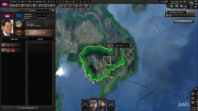 Hearts of Iron 4 - Cambodia vs. Laos - Millennium Dawn смотреть онлайн