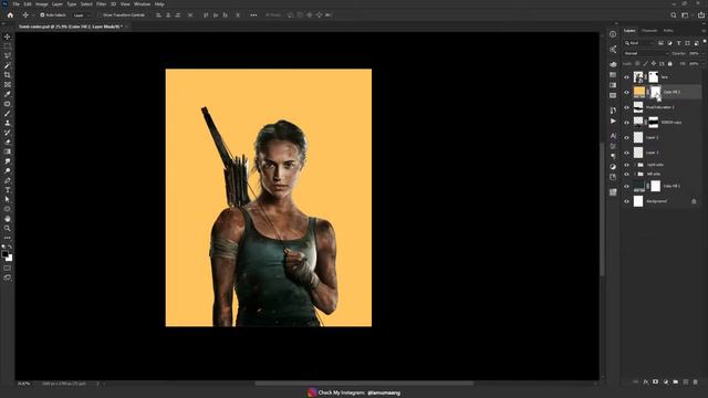 I created Tomb Raider Poster in Photoshop! смотреть онлайн
