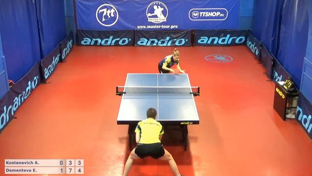Настольный теннис матч 180519 14 Костеневич Анастасия Дементьева Елизавета смотреть онлайн