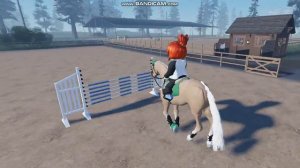 ROBLOX/Соревнования по конкуру с подругами? Новая лошадь?