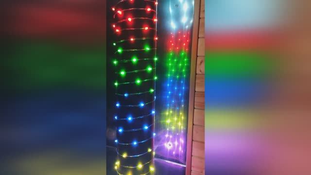 Гирлянда нить Роса 20м. 200 Led RGB SMART, с пультом, USB, IP44