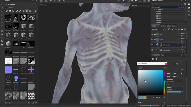 How to Make HANDPAINTED Creature SKIN TEXTURES in SUBSTANCE PAINTER смотреть онлайн