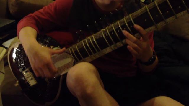 Ryu Kurosawa of KIKAGAKU MOYO playing Sitar in Dave's living room смотреть онлайн