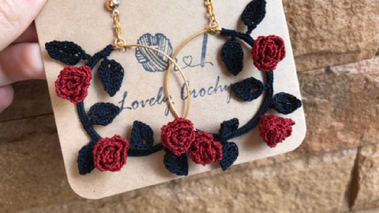 Серьги РОЗОЧКИ с ETSY, связанные крючком. смотреть онлайн