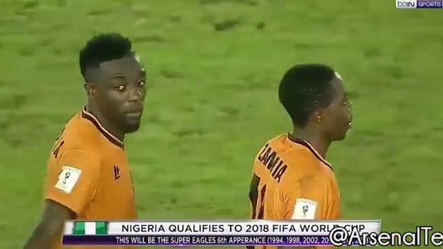 Alex Iwobi dances to olamide WO, as Mikel nearly Injure himself to celebrate Nigeria vs Zambia 2017 смотреть онлайн