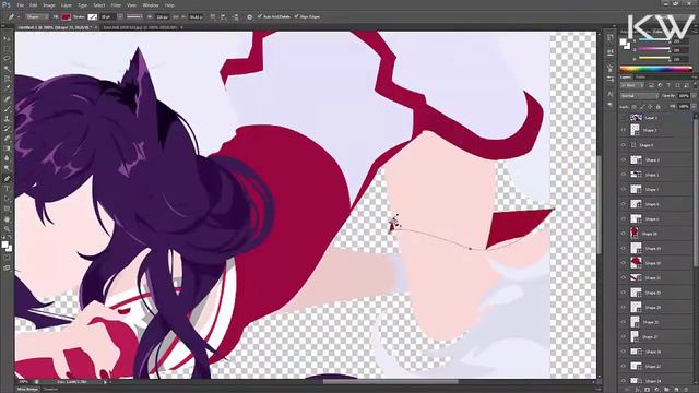 Ahri (League of Legends) Speedart! | PhotoShop Vector Art смотреть онлайн