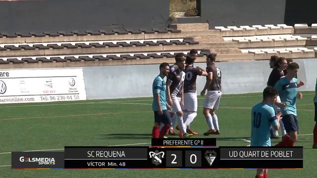 SC Requena 3 - 1 UD Quart de Poblet 2019/20 смотреть онлайн