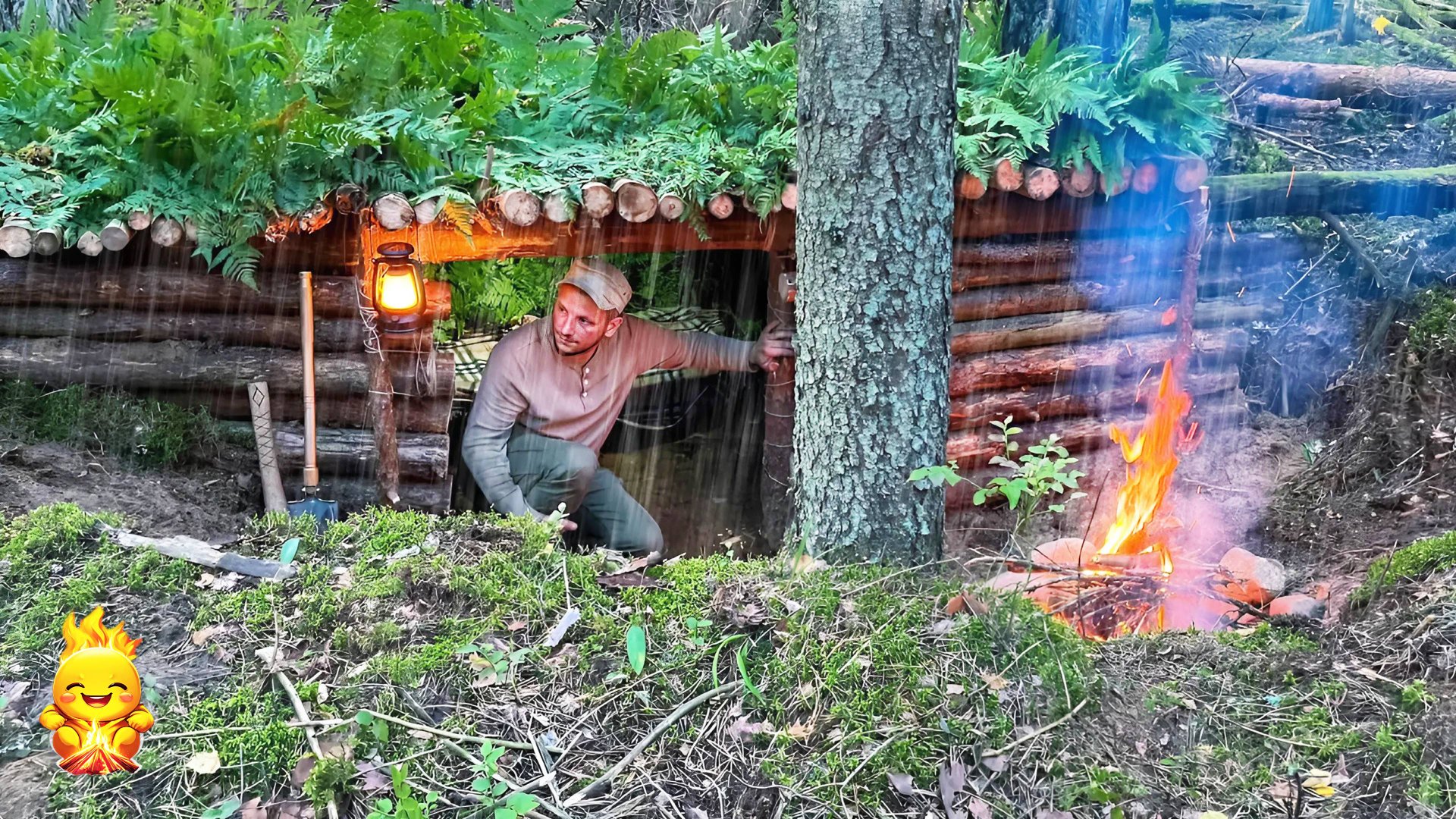 Строительство УБЕЖИЩА для выживания В ЛЕСУ | Кемпинг-Бушкрафт | Без палатки и спального мешка смотреть онлайн