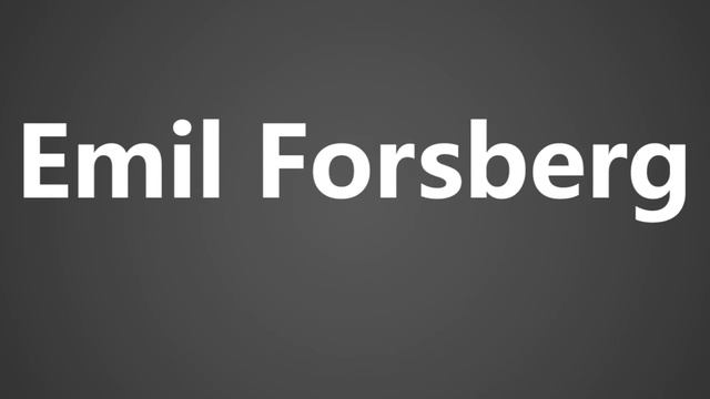 How To Pronounce Emil Forsberg смотреть онлайн