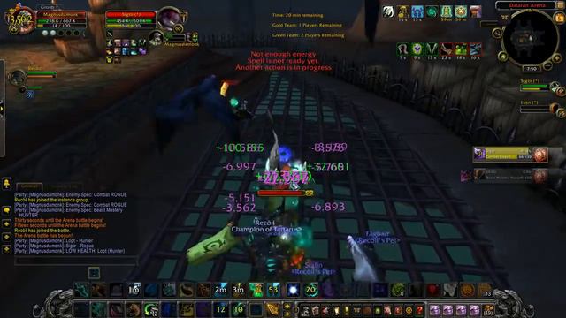 WoW Arena 2v2 (Combat Rogue/B.M.Hunter vs. WW Monk/Marks.Hunter) смотреть онлайн