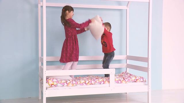 Кровать детская «Домик» белая смотреть онлайн