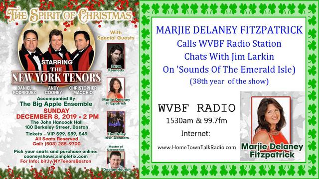 2019 11 24 Marjie Delaney Fitzpatrick on WVBF with Jim Larkin смотреть онлайн