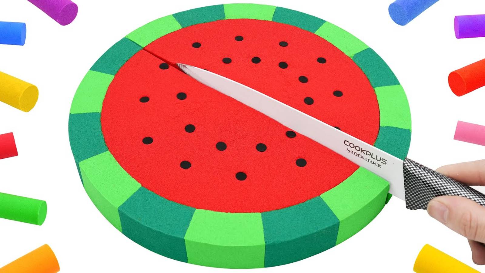 Для малышей мультики АСМР. Арбуз из кинетического песка. Развивающие игры смотреть онлайн