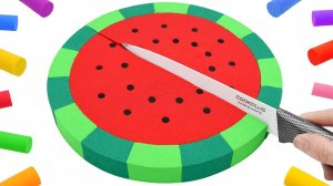 Для малышей мультики АСМР. Арбуз из кинетического песка. Развивающие игры