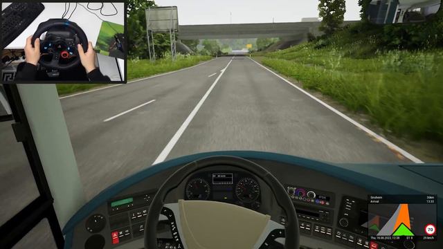 Darmstadt to Sinsheim - Fernbus Simulator | Logitech g29 gameplay смотреть онлайн