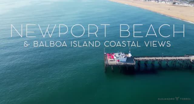 NEWPORT BEACH - CALIFORNIA USA 4K DRONE FOOTAGE (ULTRA HD) - BALBOA ISLAND Beach Landscapes UHD