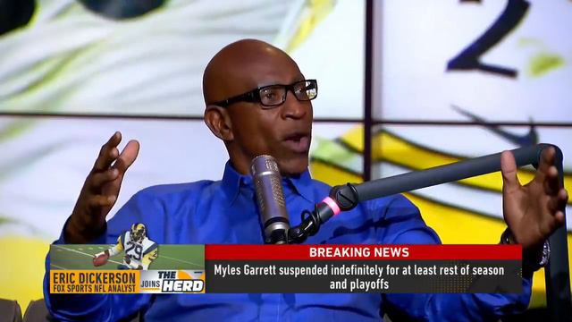 Eric Dickerson talks Myles Garrett suspension, Rams & Todd Gurley's struggles | NFL | THE HERD смотреть онлайн