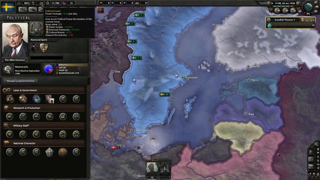 Hearts of Iron 4 : Road to 56 - VÄLFÄRDSFIKA - Sverige - #1 [Svenska] смотреть онлайн