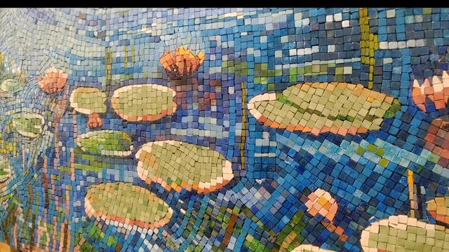 Time lapse mosaic Monet, water lilies - New York смотреть онлайн