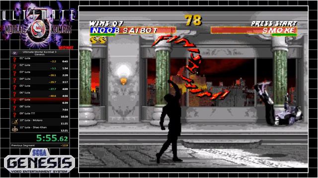 Gênesis - Ultimate Mortal Kombat 3 em 11m 43s ( Noob Saibot) смотреть онлайн