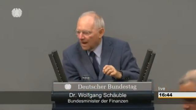 Wolfgang Schäuble im Deutschen Bundestag / Steueroasen und Briefkastenfirmen смотреть онлайн