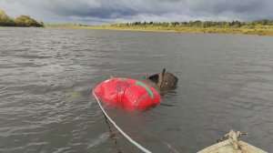 Подъем со дна реки старой лодки прогресс или что то похожее.