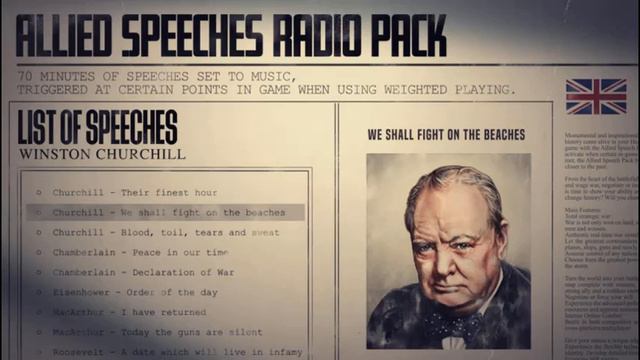 Hearts of Iron 4 - Soundtrack - Allied Speeches - Churchill - We Shall Fight On The Beaches смотреть онлайн