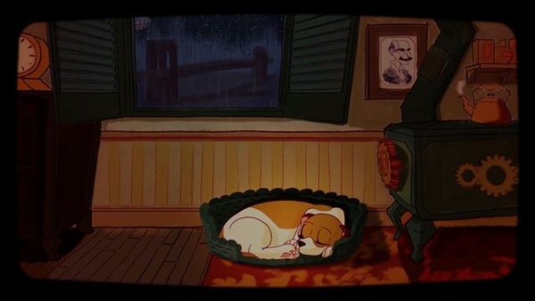 Oldies playing in the next room 1930s New York - open window, rain, mother washes plates 2HOURS ASM