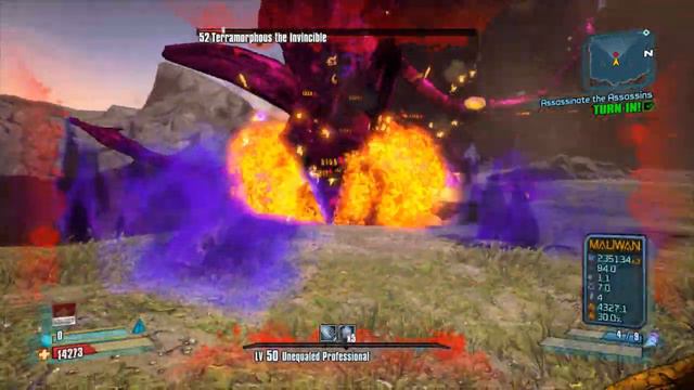 Borderlands 2 Zer0 Vs Terramorphous 5 Second Kill смотреть онлайн