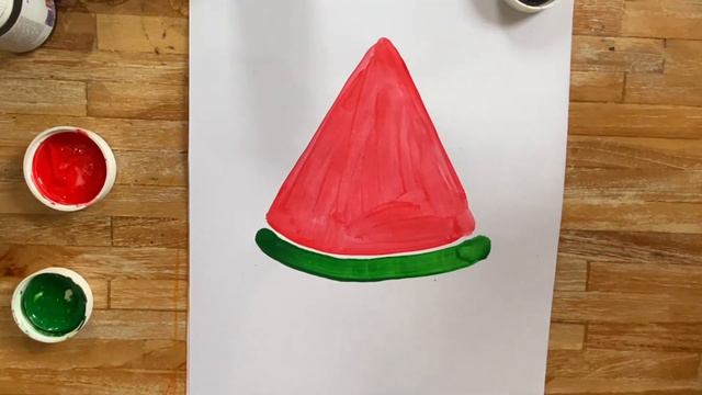 КАК НАРИСОВАТЬ АРБУЗ/ ДЛЯ ДЕТЕЙ / ПО ШАГАМ смотреть онлайн