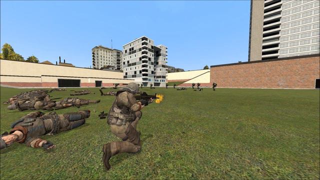 Black Mesa HECU VS Black Ops Soldiers NPC Battle Gmod