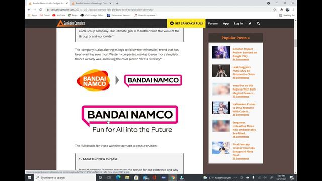 Bandai Namco pledges itself to DIVERSITY! As EVERYONE hates the new logo! #bandainamco #bandai смотреть онлайн