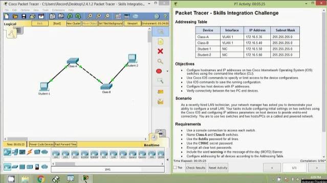 2.4.1.2 Packet Tracer - Skills Integration Challenge смотреть онлайн