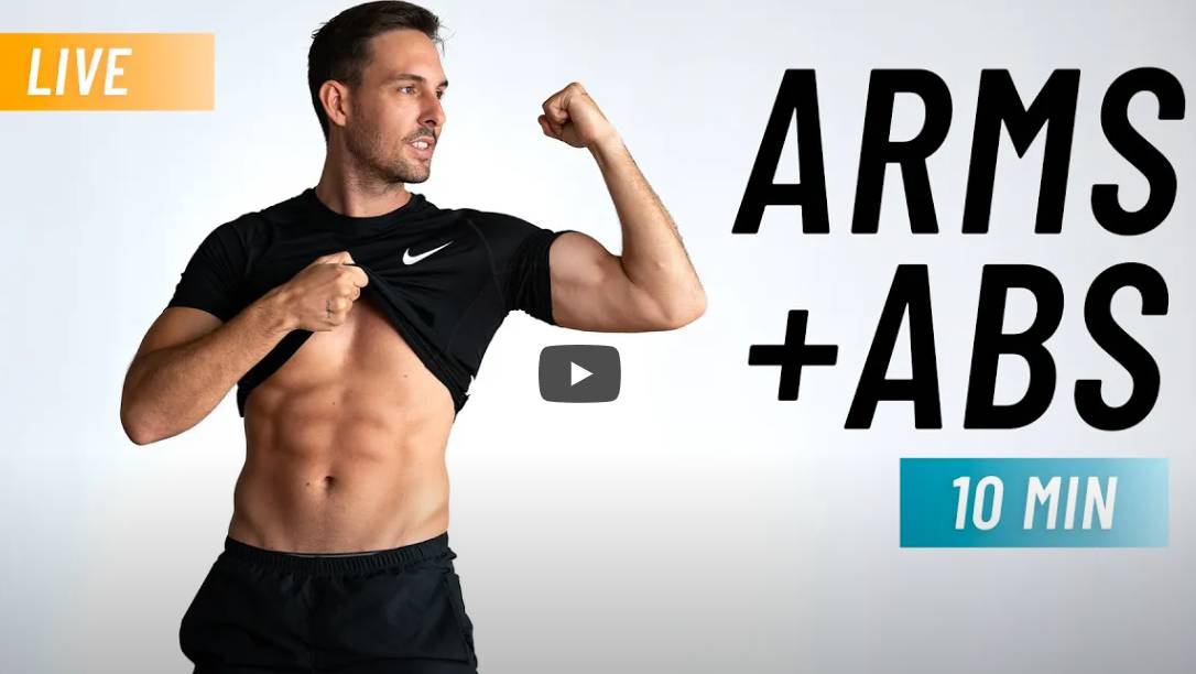 10-минутная тренировка с гантелями для рук и пресса - тонизируем верхнюю часть тела и брюшные мышцы.