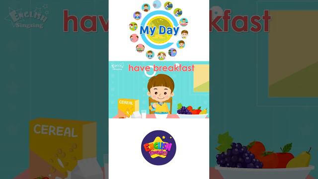 Kids vocabulary - My Day - Daily Routine смотреть онлайн