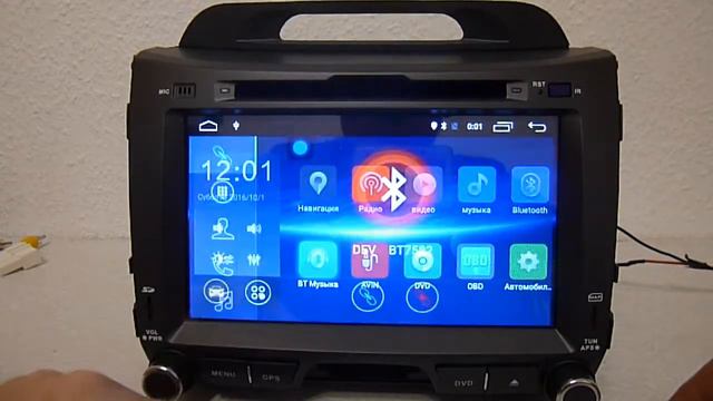 Штатная магнитола Kia Sportage 2010-2016 Android смотреть онлайн