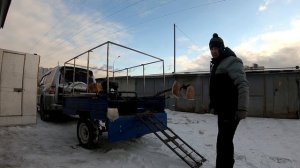 Складная аппарель, сходни, трап для легкового прицепа. Теперь грузить технику одно удовольствие.