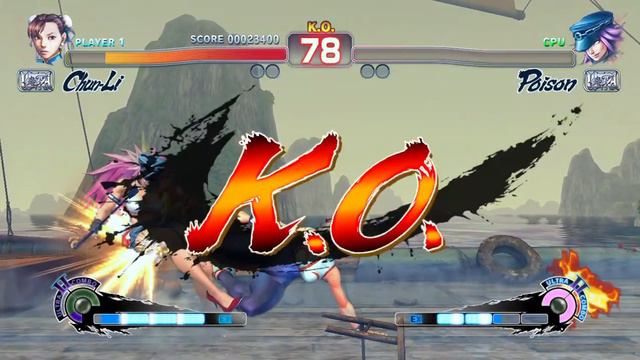 Ultra Street Fighter 4 - Arcade (ENG voice) Hardest Setting Chun-li (1P) vs Poison (CPU) смотреть онлайн