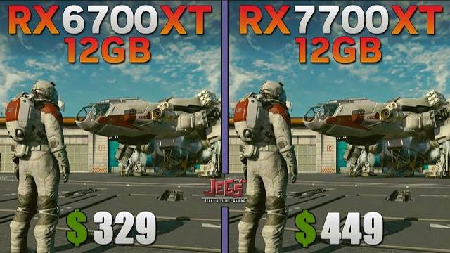 Сравнение RX7700XT 12GB VS RX6700XT 12GB