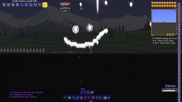 Terraria Supreme Buffed Rainbow Crystal Staff Vs For The Worthy Calamity Mod Malice Mode Boss Rush