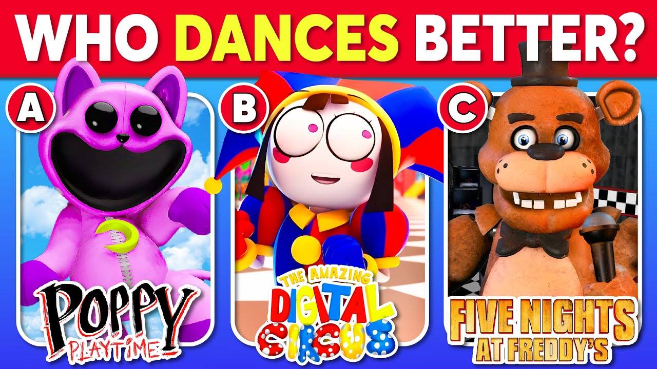 Who DANCES Better_ 💃🎶 The Amazing Digital Circus, Five Nights At Freddy's, Poppy Playtime