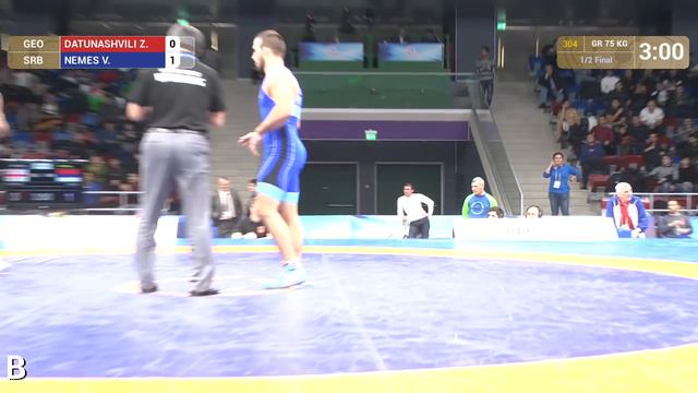 1/2 GR - 75 kg: V. NEMES (SRB) df. Z. DATUNASHVILI (GEO), 4-0 смотреть онлайн