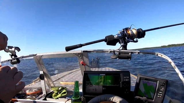 Отдых и Рыбалка на Вуоксе. Тест лебёдки и транцевых плит. смотреть онлайн