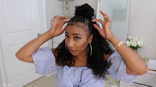 ♥︎ Sleek Half Bun Half Down Hairstyle Feat. Ali Pearl Hair ♥︎ смотреть онлайн