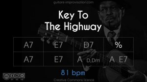Key To The Highway (in A - 81 bpm) _ Blues Backing Track