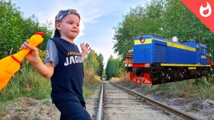 Исследователи жд путей  и раритетные локомотивы на маневровых работах