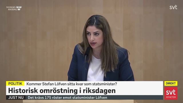 Nooshi Dadgostar (v) fantastiska anförande vid misstroendeomröstningen смотреть онлайн