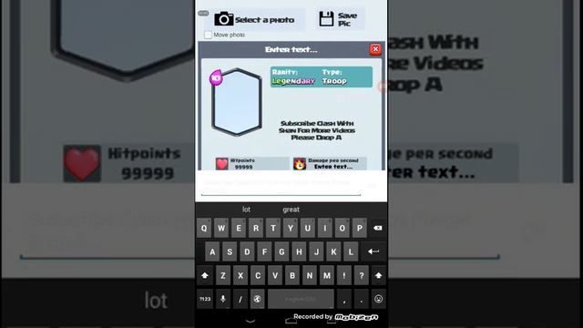 How to make your own custom card in clash royale ( Clash With Shan ) смотреть онлайн