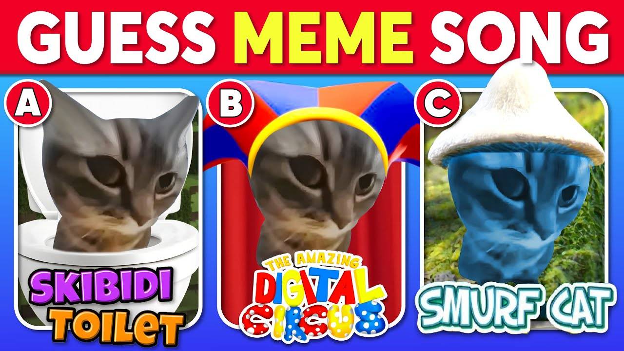Guess The Meme SONG🎤 Chipi Chipi Chapa Chapa Cat, The Amazing Digital Circus, Smurf Cat, Skibidi смотреть онлайн
